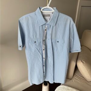 Matinique | Blue Checkered Short Sleeve Shirt